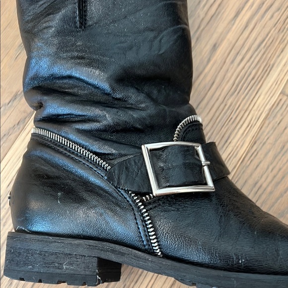 Jimmy Choo Black Leather Biker Boots - Picture 13 of 13
